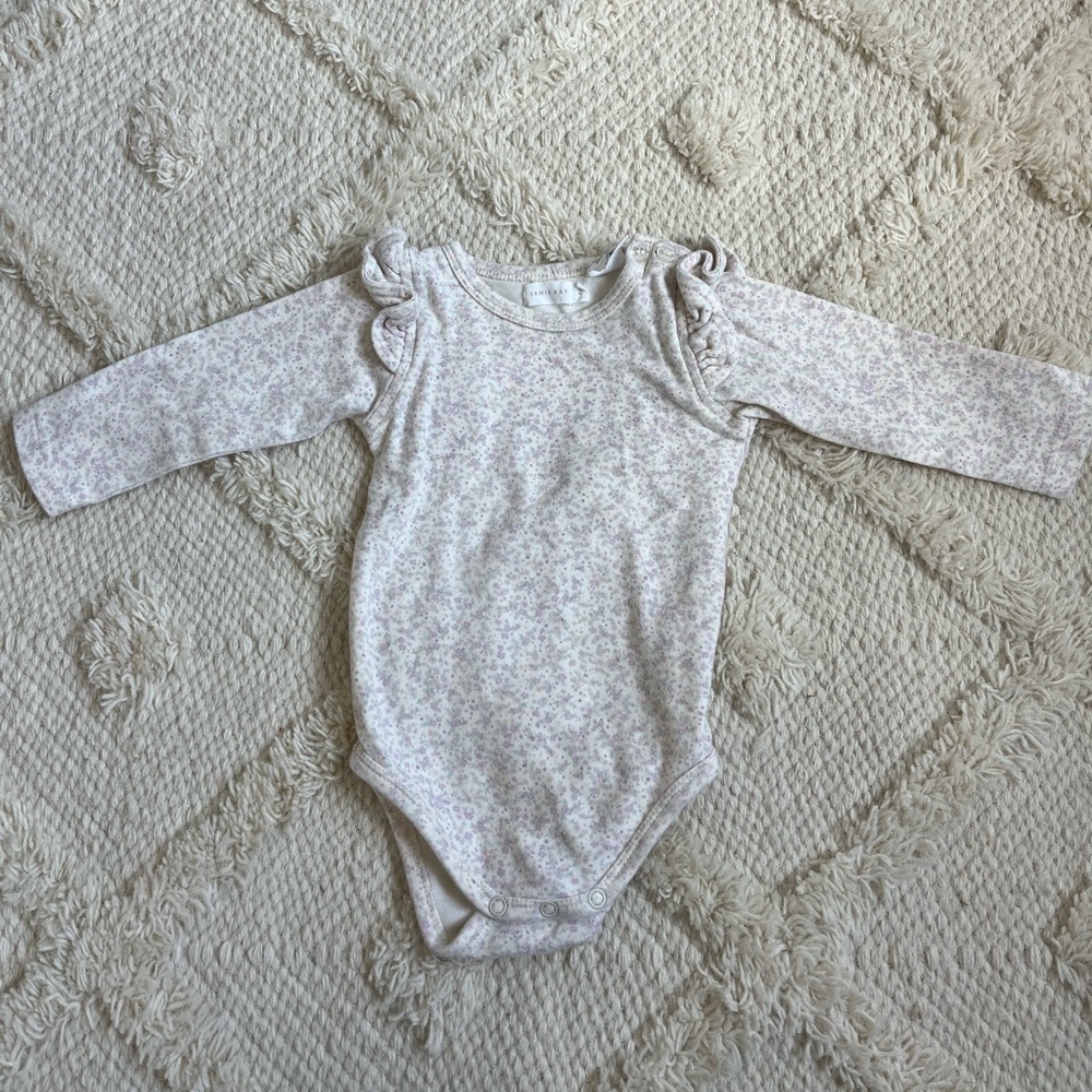 Jamie Kay Organic Cotton Frill Bodysuit - Hana Floral 1YR